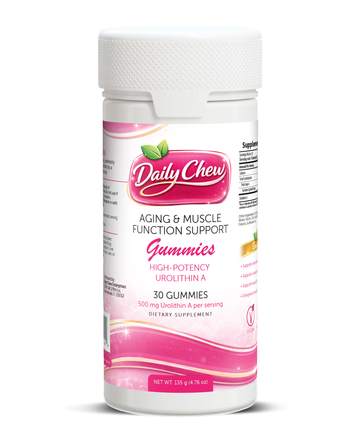 Daily Chew Urolithin A Gummies 500mg — Cellular Energy & Longevity Support